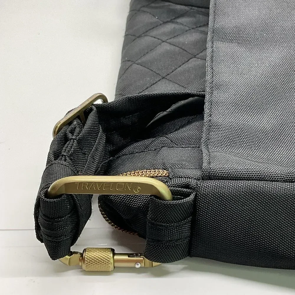 Travelon Quilted Black Crossbody Bag